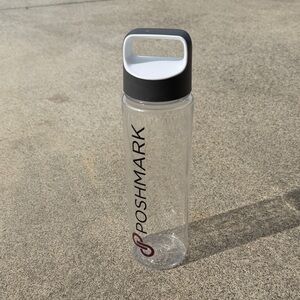 Poshmark Branded Clear Water Bottle with Gray Cap